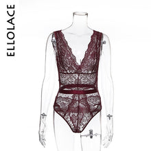 Load image into Gallery viewer, Ellolace V Neck Sexy Bodysuit