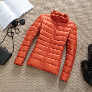 New Brand 90% White Duck Down Jacket Women Autumn Winter Warm Coat Lady Ultralight Duck Down Jacket Female Windproof Parka