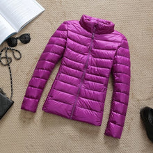 Load image into Gallery viewer, New Brand 90% White Duck Down Jacket Women Autumn Winter Warm Coat Lady Ultralight Duck Down Jacket Female Windproof Parka