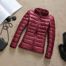 Load image into Gallery viewer, New Brand 90% White Duck Down Jacket Women Autumn Winter Warm Coat Lady Ultralight Duck Down Jacket Female Windproof Parka