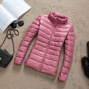 New Brand 90% White Duck Down Jacket Women Autumn Winter Warm Coat Lady Ultralight Duck Down Jacket Female Windproof Parka