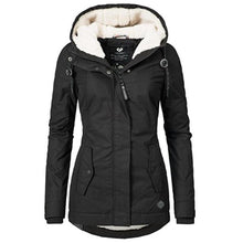 Load image into Gallery viewer, Black Cotton Hooded Jacket