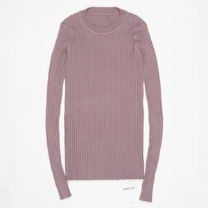 Women Sweater Pullover Basic Rib Knitted Cotton Tops Solid Crew Neck Essential Jumper Long Sleeve Sweaters With Thumb Hole