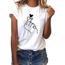 Load image into Gallery viewer, T Shirt Women Loose Short-Sleeved Leaf Print Tshirt O-Neck Summer Top Short Sleeve Plus Size T-shirt футболка жен C25