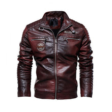 Load image into Gallery viewer, Men&#39;s Natural Real Leather Jacket Men Motorcycle Hip Hop Biker Winter Coat Men Warm Genuine Leather Jackets plus size 3XL