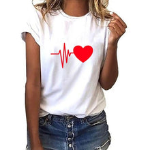 Load image into Gallery viewer, T Shirt Women Loose Short-Sleeved Leaf Print Tshirt O-Neck Summer Top Short Sleeve Plus Size T-shirt футболка жен C25